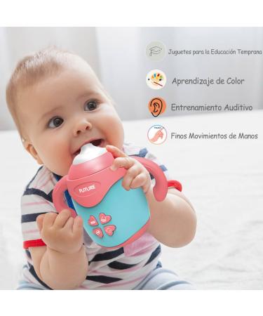 Musical Baby Bottle & Bite Ring Toy - Soothing Teething Gift for Toddlers 3-18 Months - Buy Online on GoSupps.com