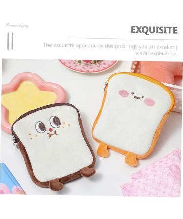 Healifty 2pcs Fluffy Menstrual Coin & Tampon Holder Pouch Brown - Multi-function Mini Storage Bag with Zipper for Menstruation - Convenient & Wear-resistant - Buy Online on GoSupps.com
