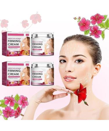 2024 New Honey Hibiscus Firming Cream Neck Firming Cream Skin Tightening Cream for Face & Body Anti-Wrinkle Facial Moisturizer with Collagen for All Skin Types 50ml/1.7fl.oz (3 Jars) - Buy Online on GoSupps.com