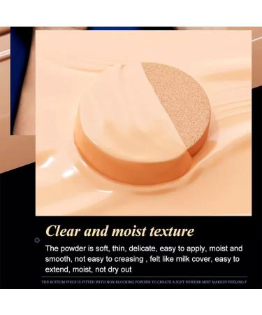 Gold 2 in 1 Cushion Pressed Powder Concealer Liquid Foundation | Onebikiniha Magical Air Cushion (Natural) - Buy Online on GoSupps.com