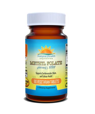 Natural Health Goodies Active Folate Quatrefolic Acid 5-MTHF Methylfolate Smart Choice for Prenatal Heart & Brain Development vs Synthetic Folic Acid