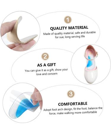 NOLITOY Arch Support Inserts - 4 Pairs Gel Cushions for High Heels & High Arches - Ball of Foot Pads - 9.7x5.8cm - Buy Online on GoSupps.com