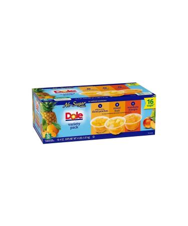 Dole No Sugar Added Mixed Fruit Variety Pack, 4 oz (16 Pack) - Healthy Snack Option - Buy Online on GoSupps.com