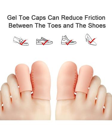 16Pcs Breathable Gel Toe Cover Caps - Toe Sleeves Protectors for Men, Women, Kids - Buy Online on GoSupps.com