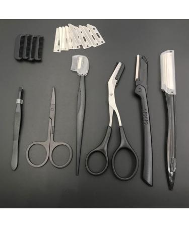 Frcolor Beauty Makeup & Eyebrow Tools Set - Stainless Steel Eyebrow Scissors & Facial Trimmer for Women - 12.6cm Precision Razor - Buy Online on GoSupps.com