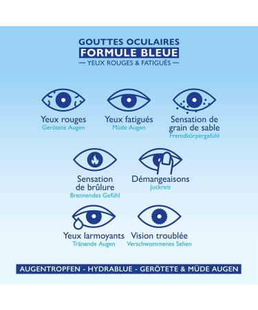 INNOXA Laboratoires - Gouttes Formule Bleue - Blanchit le Blanc de l' il - Hydrate les Yeux Rouges et Fatigu s - Formule Originale - Fabriqu e en France - Sans conservateurs Gouttes Bleues x1 - Buy Online on GoSupps.com