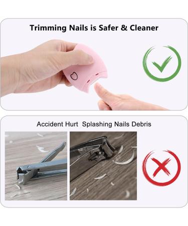 Automatic Electric Nail Clipper USB Rechargeable Nail Trimmer Cutter Low Noise Portable Nail Cutter File for Baby Children Female Manicure (Pink) - Buy Online on GoSupps.com