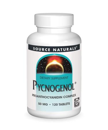 Source Naturals Pycnogenol 50 mg Proanthocyanidin Complex - 120 Tablets 120 Count (Pack of 1) - Buy Online on GoSupps.com