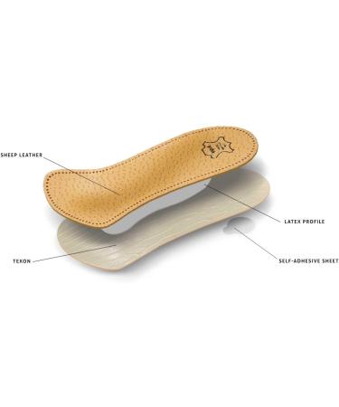 Kaps Flamenco Orthotic 3/4 Leather Insoles for Women - Longitudinal & Transverse Arch Support - Size 8 US / 39 EUR / 6 UK - Buy Online on GoSupps.com