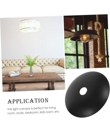 Artibetter 6pcs Chandelier Base Tray Lampara De Escritorio Led Vintage Lamp Metal Lamp Cover Desk Lamp Gasket Black 5X5X2CM - Buy Online on GoSupps.com