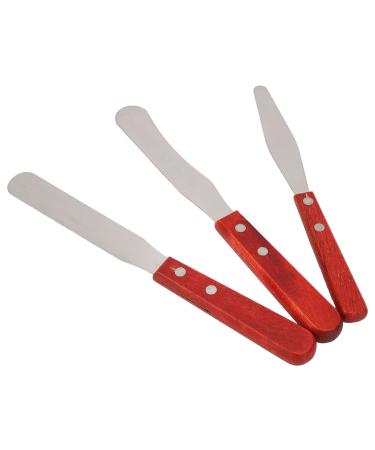Straight wax paddle with wooden handle for body hair removal at home