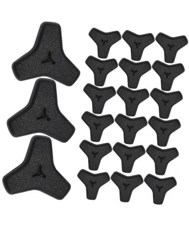 Housoutil glasses ear bracket 20 pair of anti-slip cover for glasses Earring cushions for glasses frame hook silicone-anti-glass holder silicone ear handle connect pebble gel eye frames 1.5x1.5cm black