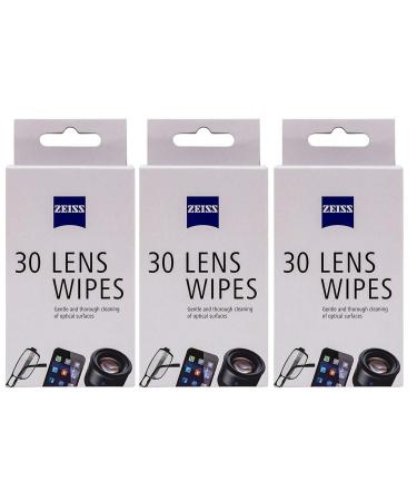 Zeiss Lens Wipes 30 Moist Wipes. Bonus Offer 3 Packs