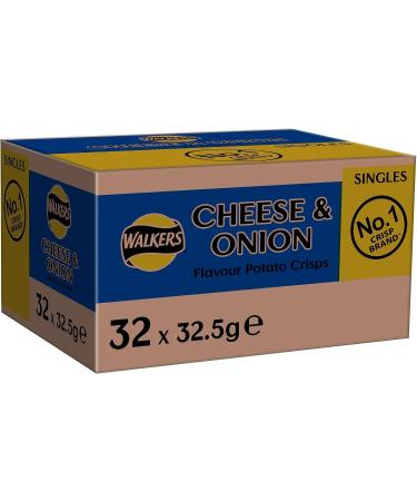 Walkers Cheese & Onion Crisps 32x32.5g (wholesale Box) Cheese 32.5 g (Pack of 32) - Buy Online on GoSupps.com