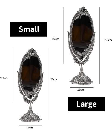 DADEA Vintage Makeup Mirror Vintage Vanity Mirror Double Sided Mirror Makeup Mirror Vintage Twosided Zinc Alloy Durable Hand Mirror for Home Bathroom Bedroom Dressing Table(Small) - Buy Online on GoSupps.com