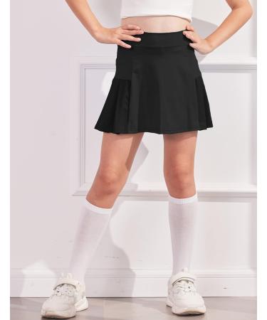 Arshiner Girls' Colorful Performance Pleated Skort with Shorts - Black 10-11 Years - Buy Online on GoSupps.com