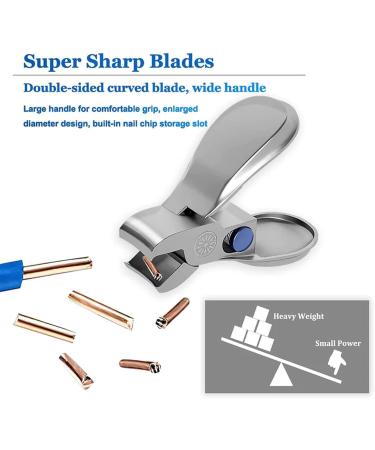 Nail Clippers - Nail Care Tool Wide Jaw Nail Clippers | Extra Large Opening Nail Clippers Durable Thick Finger Nails Foot Clippers Stainless Steel Nail Clippers For Men and Women 2 Piece Set - Buy Online on GoSupps.com
