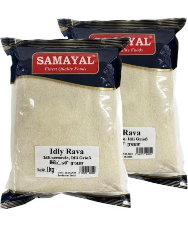 Seelans | Samayal Rava Idly | 1KG | Instant Breakfast Mix | South Indian Breakfast | Brown Rava Idli Snack | Indian Origin (Pack of 2)