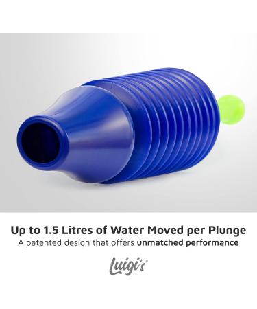 Luigi's Big Bad & Powerful Toilet Plunger - Clears and Unblocks All Toilets with Unique Bellows Design - Buy Online on GoSupps.com