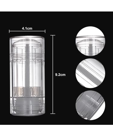 Miaija 4Pieces Deodorant Tube Clear Empty Refillable Plastic Soft Tubes Lip Balm Tubes Round Shape Bottom Filling Stick Twist-up Deodorant Tubes for Shower Gel Body Lotion(75ml) - Buy Online on GoSupps.com