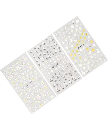 Self Adhesive Flower Nail Art Stickers Decals Spring Floral Leaves Vine Geometric Design Manicure Tips Nail DIY Decoration for Women Girls - Buy Online on GoSupps.com
