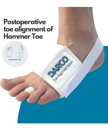 Darco Low Profile Toe Brace - One Size White | Comfort & Support for Fast Recovery | International Shipping Available - Buy Online on GoSupps.com