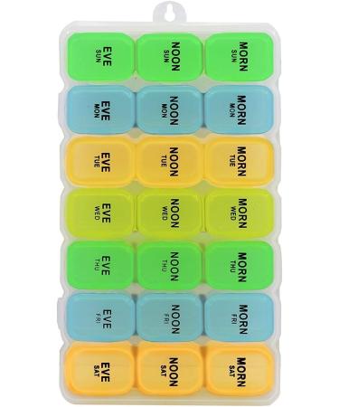 Pill Organizer Box with Snap Lids | 7-Day AM/PM Medium 8 | Detachable Compartments for Pills & Vitamins - International Shipping Available - Buy Online on GoSupps.com