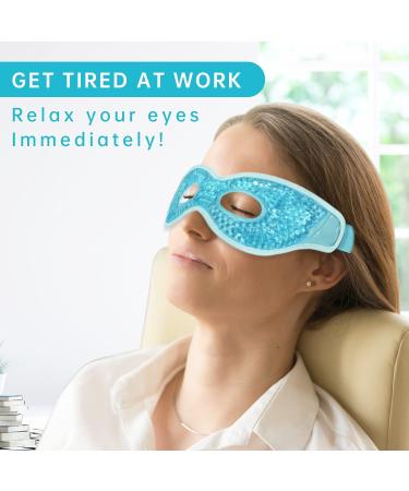 2PCS Reusable Gel Eye Mask with Soft Plush Backing - Cold Compress for Puffy Eyes, Dark Circles, Migraines - Buy Online on GoSupps.com