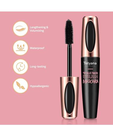 4D Silk Fiber Lash Mascara - Waterproof, Hypoallergenic Formula for Luxuriously Long, Thick, Voluminous and Dramatic Eyelashes - 0.33 Fl Oz - Buy Online on GoSupps.com