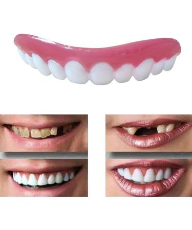 4PCS Natural Shade Denture Teeth Veneer Set for Upper and Lower Jaw - Perfect Solution for Imperfect Teeth, Braces, and Confident Smile - Men and Women - Buy Online on GoSupps.com
