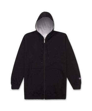 Champion Big and Tall Zip Up Hoodies for Men  Mens Fleece Zip Up Hoodie Jacket Black 2X Tall