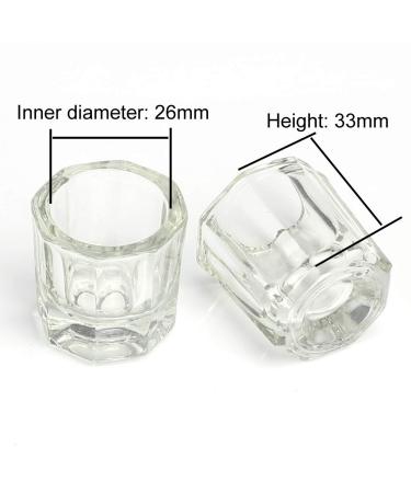 Mini Glass Dappen Dish Set with Stainless Steel Lid - Nail Art Acrylic Powder Tools - Buy Online on GoSupps.com