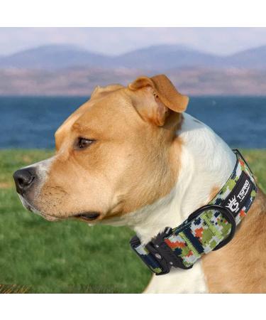 Tspro Premium Camo Dog Collar - Adjustable & Durable with Quick Lock Buckle Suitable for Small to Large Dogs - Camo Green Size L (42.5cm-65cm) - Buy Online on GoSupps.com