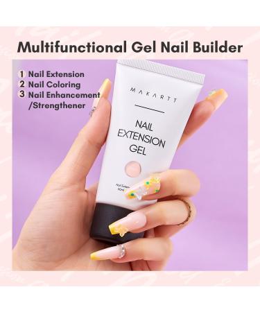 Makartt Poly Nail Gel 50ML Builder Gel for Nail Extensions - Peach - Buy Online on GoSupps.com