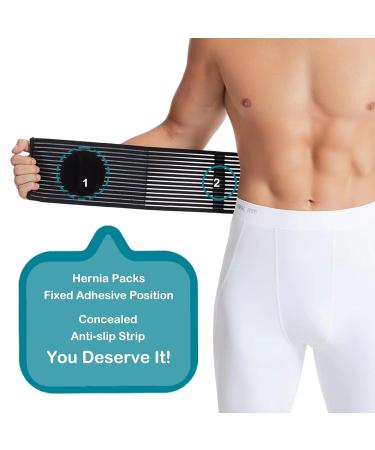Heerteteaj Umbilical & Inguinal Hernia Bandage | Belly Belt for Navel Hernia | Comfortable Support for Men & Women | Large/X-Large (Pack of 1) - Buy Online on GoSupps.com