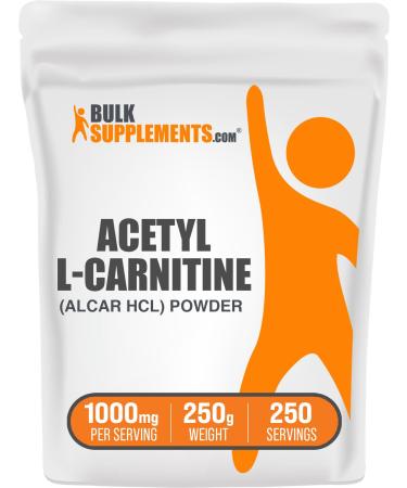 BulkSupplements.com Acetyl L-Carnitine Powder - ALCAR Powder Acetyl L-Carnitine 1500mg Carnitine Supplement - Gluten Free 1500mg per Serving 250g (8.8 oz) (Pack of 1) 166 Servings (Pack of 1)
