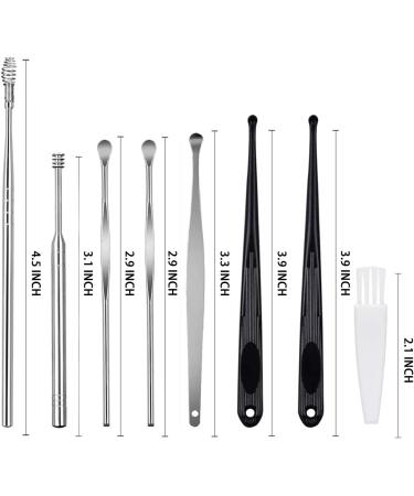 8 Pcs Ear Pick Earwax Removal Kit with Storage Box - Coffea Ear Cleansing Tool Set for Ear Wax Removal - Ear Curette Remover Tool with Cleaning Brush - Buy Online on GoSupps.com