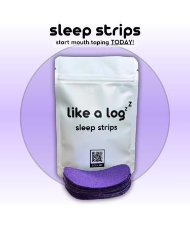 Premium Mouth Tape by Like A Log - 30 Pack Sleep Strips for a Better Night's Sleep Reduced Snoring and Improved Nasal Breathing Gentle Adhesive Breathable Fabric - Sleep Aid for Men & Women - Buy Online on GoSupps.com