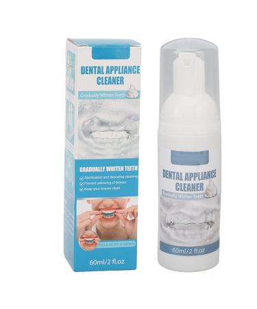 LIZEALUCKY Pack of 2 x 60ml Dental Cleansers - Long-lasting fragrance - Odor elimination - Serum for removing false teeth - Can effectively remove