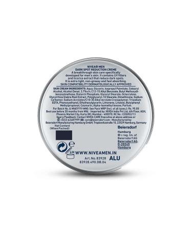 Nivea Men Dark Spot Reduction Cream 30ml - Fade Dark Spots & Even Skin Tone - Buy Online Worldwide - Buy Online on GoSupps.com