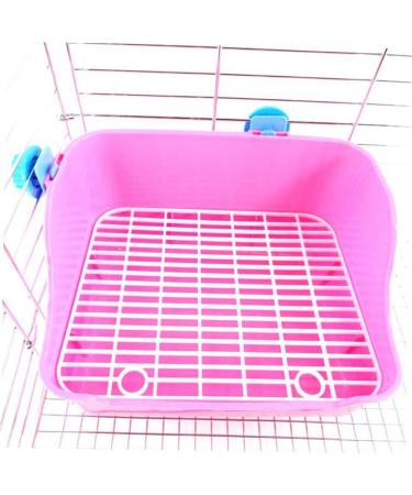 BESPORTBLE Rabbit Potty Trainer Hamster Litter Chinchilla Potty Trainer Corner Lacework Potty Trainer Cage Pink - Buy Online on GoSupps.com