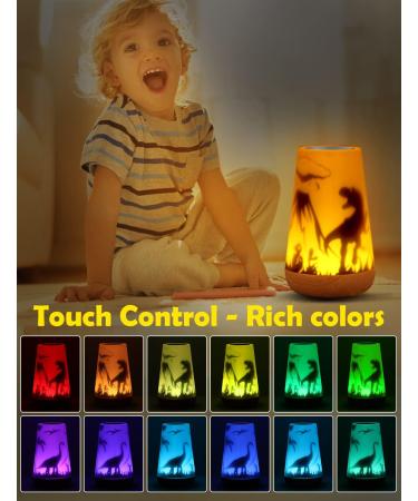 Dinosaurier Night Light with Remote | Touch Control, Timer, Rechargeable | for Girls Baby Kids Bedroom (16 Colors) - Buy Online on GoSupps.com