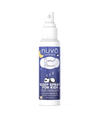 NUVO Wellness Pillow Spray for Kids - Room, Linen & Deep Sleep Spray Made with Therapeutic Essential Oils - Lavender, Chamomile & Orange Blend - (3.3oz)