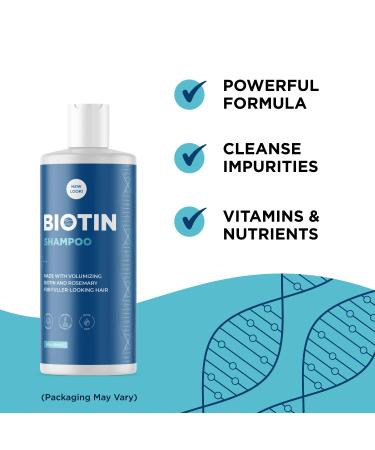 Volumizing Biotin Shampoo for Thinning Hair - Rosemary Keratin Formula - Vegan & Sulfate Free - Buy Online on GoSupps.com