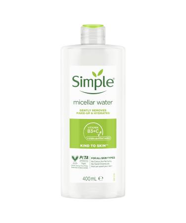 Simple Kind to Skin Micellar Micellar Cleansing Water UK s #1 facial skin care brand* instantly hydrating make-up remover 400 ml