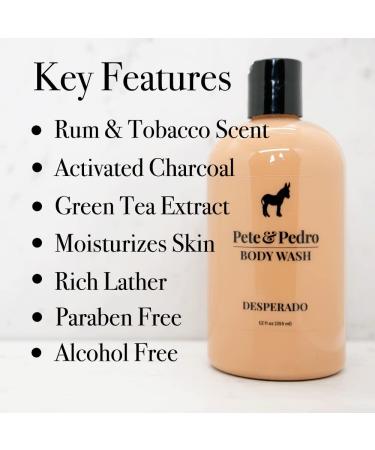 Pete & Pedro BAD BOY KIT | Bold Shampoo Cowboy Conditioner & Desperado Body Wash - Shark Tank Featured Men's Bodycare Set | International Shipping Available - Buy Online on GoSupps.com