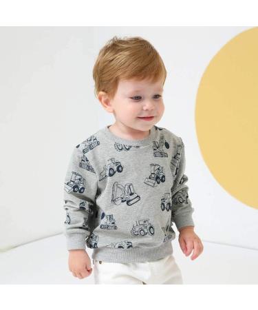 Shop Little Hand Baby Boys Sweatshirt - Warm Pullover Streetwear for Kids 1-7 Years - Bulldozer Design - Buy Online on GoSupps.com