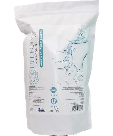The Magnesium Company BV Lifeforce Magnesium Flakesbath salts 2 kg Pure Zechstein Magnesium chloride 100 natural and pure - Buy Online on GoSupps.com