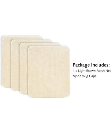 Yamel Mesh Wig Cap Net Blonde Hair Mesh Net Wig Caps 4 PCS Liner Weaving Caps for Women Men Kids Mesh Blonde - Buy Online on GoSupps.com