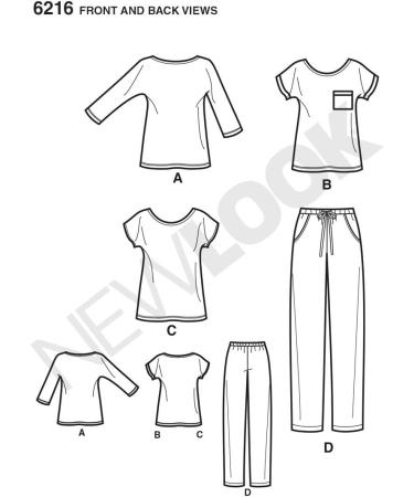 Simplicity Easy Pattern 6216: Misses Knit Tops and Pants - Sizes 8-18 - Buy Online on GoSupps.com